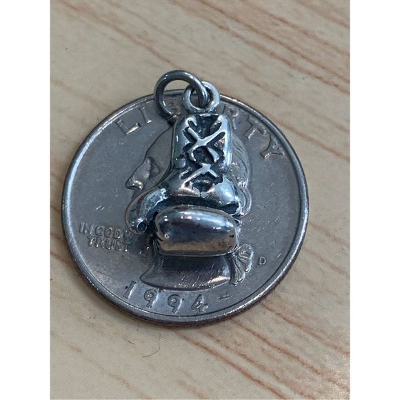 .925 Boxing Glove Sterling Silver Jewelry Charm #gym #sports - Picture 2 of 5